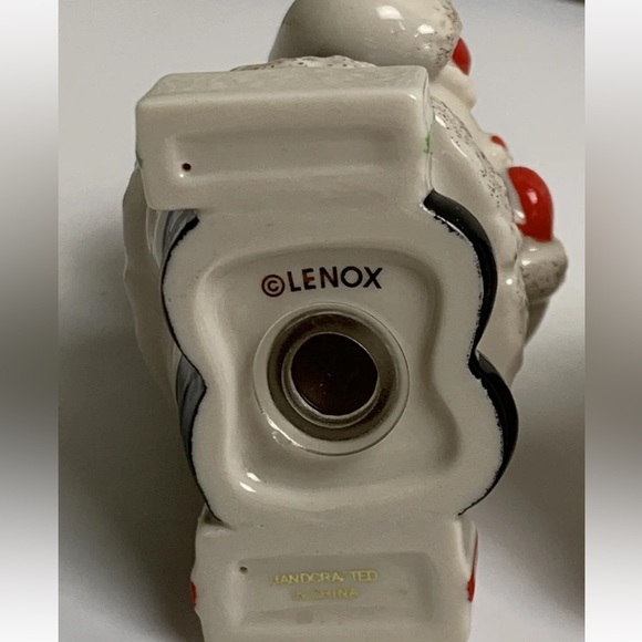 Vintage Lenox Christmas Tree Santa Claus Salt And Pepper Shakers Holiday Table - Picture 9 of 12